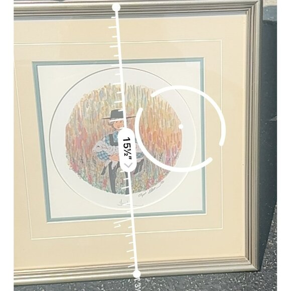 VTG P. Buckley Moss Framed Amish Art Print 14.5"x15.5"  Signed, Numbered & COA - Picture 5 of 8